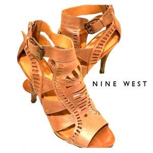 Nine West Heeled Sandals, Sz 7.5, EUC